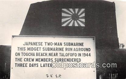 Reproduction - Japanese Two Man Submarine Togcha Beach, Guam 1944 Ship Unused 