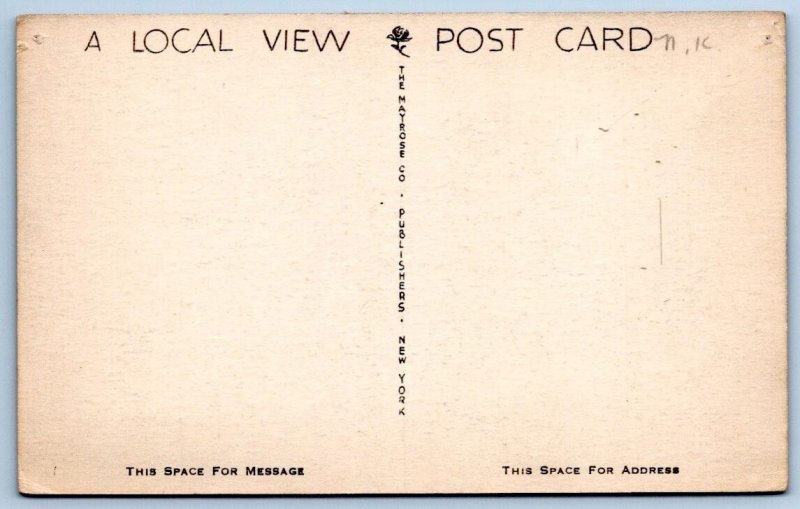 1930's MASONIC TEMPLE ELIZABETH NEW JERSEY NJ VINTAGE MAYROSE POSTCARD