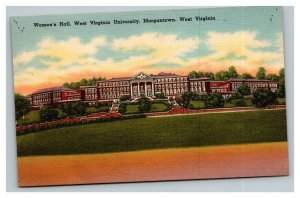 Vintage 1930's Postcard - Women's Hall West Virginia University Morgantown WV