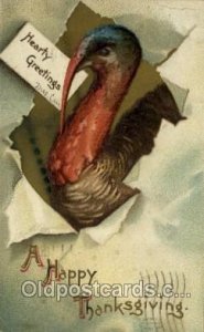 Artist Ellen Clapsaddle, Thanksgiving 1910 tear in crease right top corner, c...