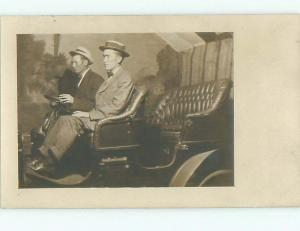 Old rppc GROUP OF PEOPLE Great Postcard AB1409