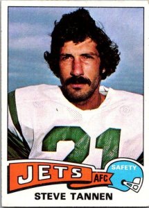 1975 Topps Football Card New York Jets Steve Tannen Safety sk4878