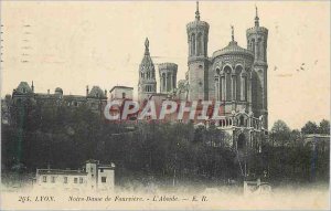 Old Postcard Lyon Notre Dame Fouviere The Apse