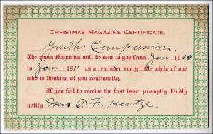 Christmas Magazine Certificate