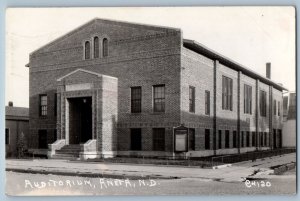 Aneta North Dakota SD Postcard RPPC Photo Auditorium Building Scene Street c1910