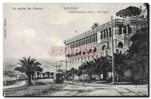 Old Postcard Genova A Saluto Da Villa Figari
