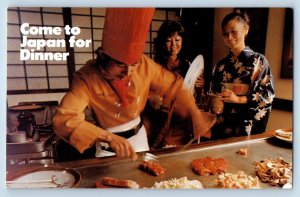 Postcard Come To Japan For Diner The Samurai Japan Steak House c1960's Vintage