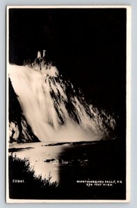 RPPC  Montmorency Falls  PQ  Canada   Postcard