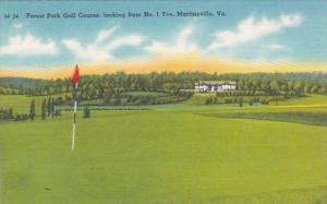 Virginia Martinsville Forest Park Golf Course Looking From No 1 Tee