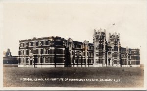 Norman School & Institute Of Technology & Arts SAIT Calgary AB RPPC Postcard F41