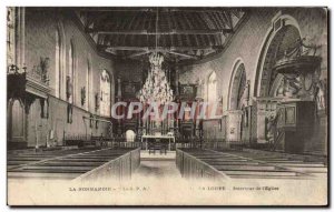 Old Postcard Normandy La Loupe Interior of the Church