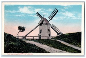 c1910's View Of The Old Mill Nantucket Massachusetts MA Antique Postcard