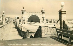 Beach Band Shell Daytona Beach Florida 1940s RPPC Photo Postcard Cook 20-3612