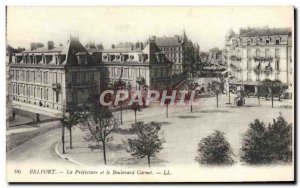 Old Postcard Belfort Prefecture and the Boulevard Carnot