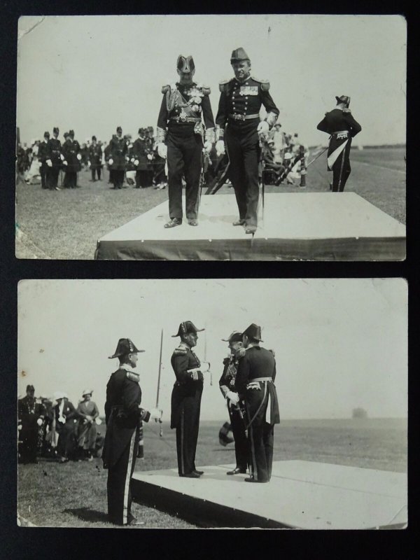 2 x SHOTLEY BARRACKS HMS Ganges KINGS BIRTHDAY c1933 RP Postcard Edith F. Driver