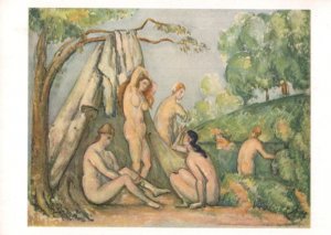 Cezanne Women Bathing Vintage French Painting Oslo Postcard
