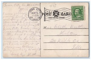 1909 New Park Bridge River Lake Exterior Iowa City Iowa Vintage Antique Postcard