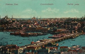 Vintage Postcard Nouveau Pont Constantinople New Bridge Istanbul Turkey