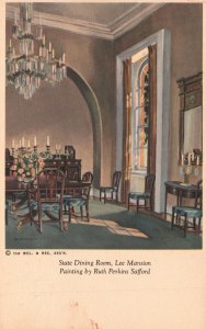 Vintage Postcard State Dining Room Lee Mansion Painting By Ruth Perkins Safford