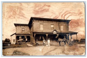 1918 Baldwin House Harness Horse Hammock Deruyter New York NY RPPC Postcard