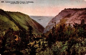USA Lover's Leap Blue Canyon California Vintage Postcard 09.83
