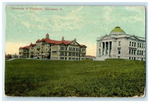 1913 The University Of Cincinnati Campus Cincinnati Ohio OH Antique Postcard 