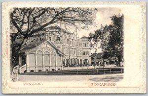 Vtg Singapore Raffles Hotel 1900s View Old Undivided Back Postcard