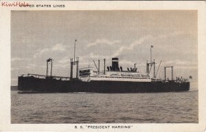 Postcard Ship United States Lines SS President Harding