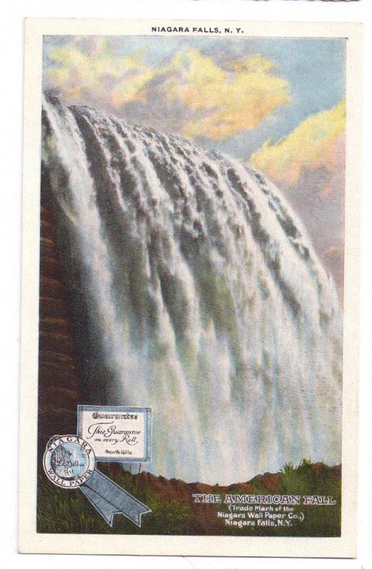Niagara Wall Papers Advertising Postcard NY Curteich