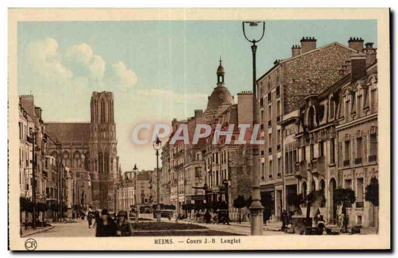 Old Postcard Reims during j b Langlet