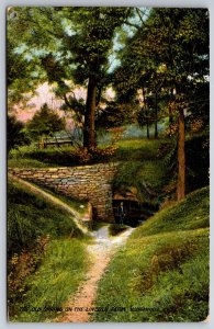 Hodgenville Kentucky~The Old Spring On Lincoln Farm~Kraemer Vintage Postcard