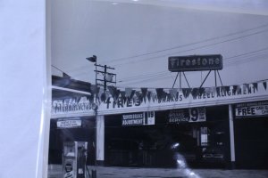 Vintage 1950's Black & White Original Photo Firestone Station on Fotorite - A