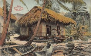 Native Huts, San Miguel Island, Panama, early postcard, unused