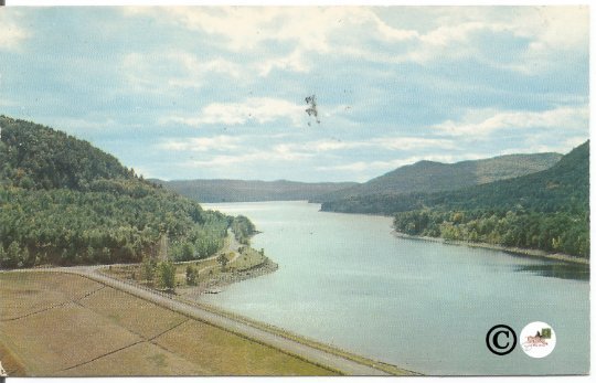 Conklingville Dam and Sacandaga Reservoir Adirondack State Park New York Vintage