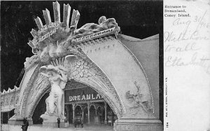 Entrance to Dreamland Coney Island, NY, USA Amusement Park 1906 
