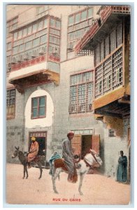 1907 Entrance Door to Businesses Buck Riding Street of Cairo Egypt Postcard