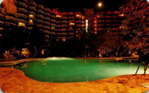 Mexico Cozumel Hotel Sol Caribe Night View Of The Pool