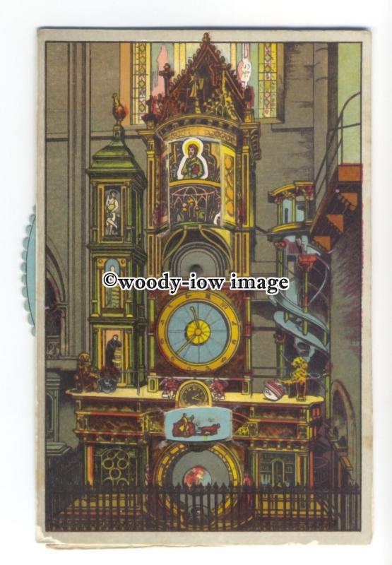 su3134 - Astronomical Clock in Strasburg Cathedral - Rotating Wheel postcard