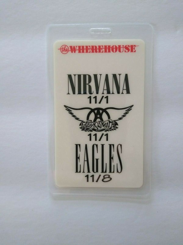 Nirvana Aerosmith Eagles Backstage Pass Laminated Original 1994 Rock Alternative