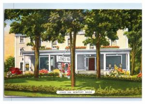 1937 Jones Inn, Newport, Maine Postcard