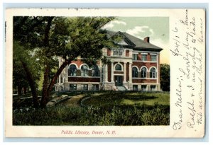 1906 The Public Library Dover New Hampshire NH Posted Antique Postcard 