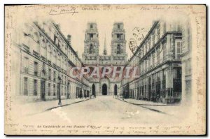 Old Postcard Orleans Cathedral and Rue Jeanne d & # 39Arc