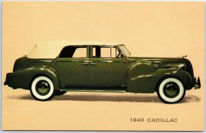 VINTAGE POSTCARD MUSEUM OF AUTOMOBILES - SILVER 1940 CADILLAC