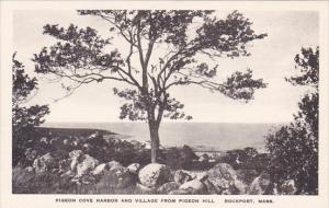 Massachusetts Rockport Pigeon Cove Harbor and Village From Pigeon Hill Albertype