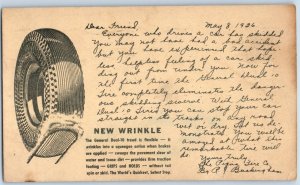 1936 Piqua Tire Company The New General Dual 10 Tread Tire Postcard P121