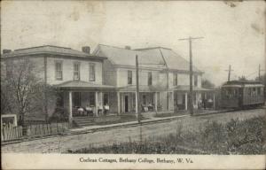 Bethany WV Cochran Cottage Trolley c1910 Postcard