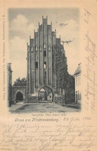 NEUBRANDENBURG GERMANY~STARGARDER THOR-INNEN SEITE~1902 P CHRISTIANSEN POSTCARD