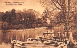 Canoeing in Northampton, Massachusetts Paradise Pond.