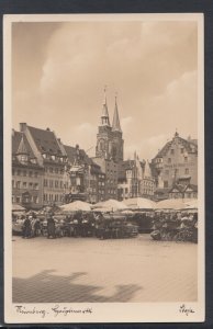 Germany Postcard - Nurnberg? Market Place   RS20953