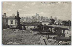 1911 Fort Jay, Coastal Battery Guns, Governors Island, NY Postcard *5H6